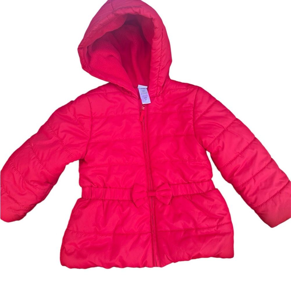Coat red 3T rain resistant.
